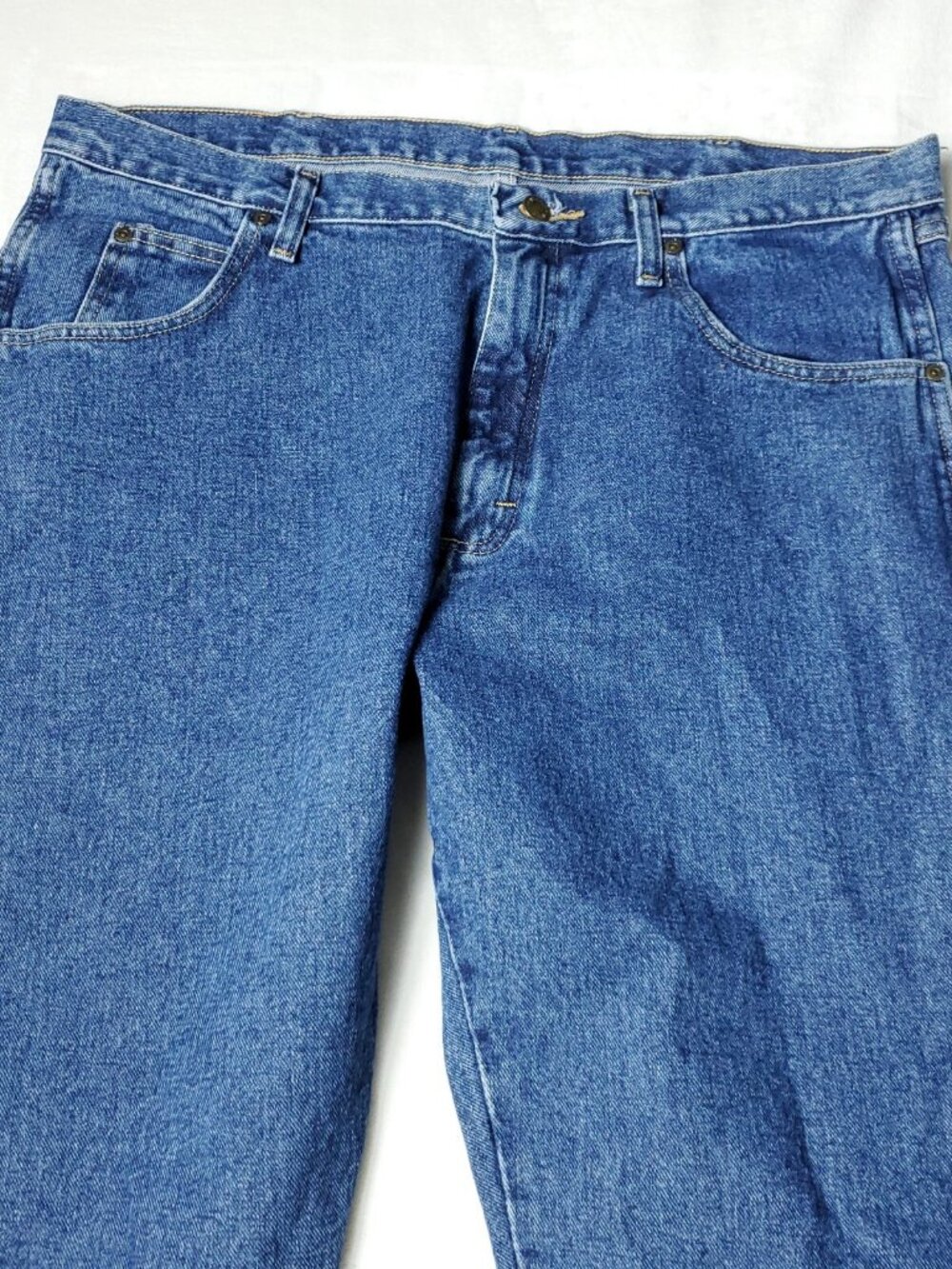 Wrangler Cowboy Jeans Mens 38x31 Actual Size Blue Cotton Western Denim USA y2K - Picture 3 of 7